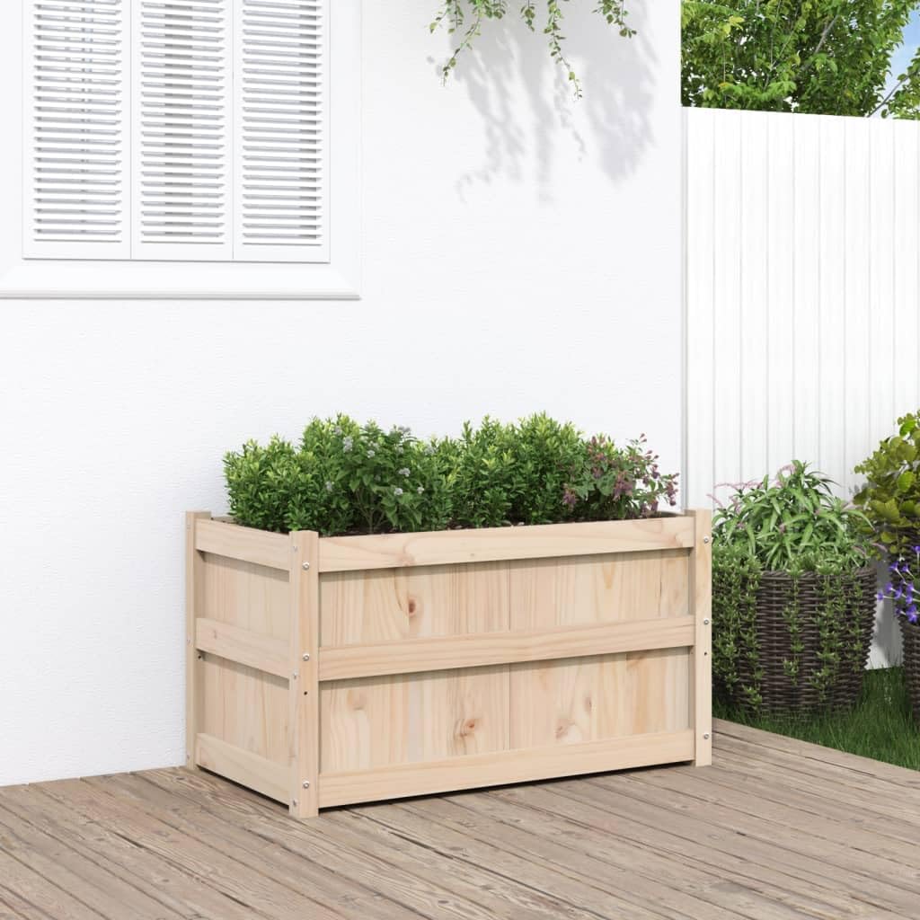 vidaXL Jardinière d'extérieur 90x50x50 cm Bois de pin Massif