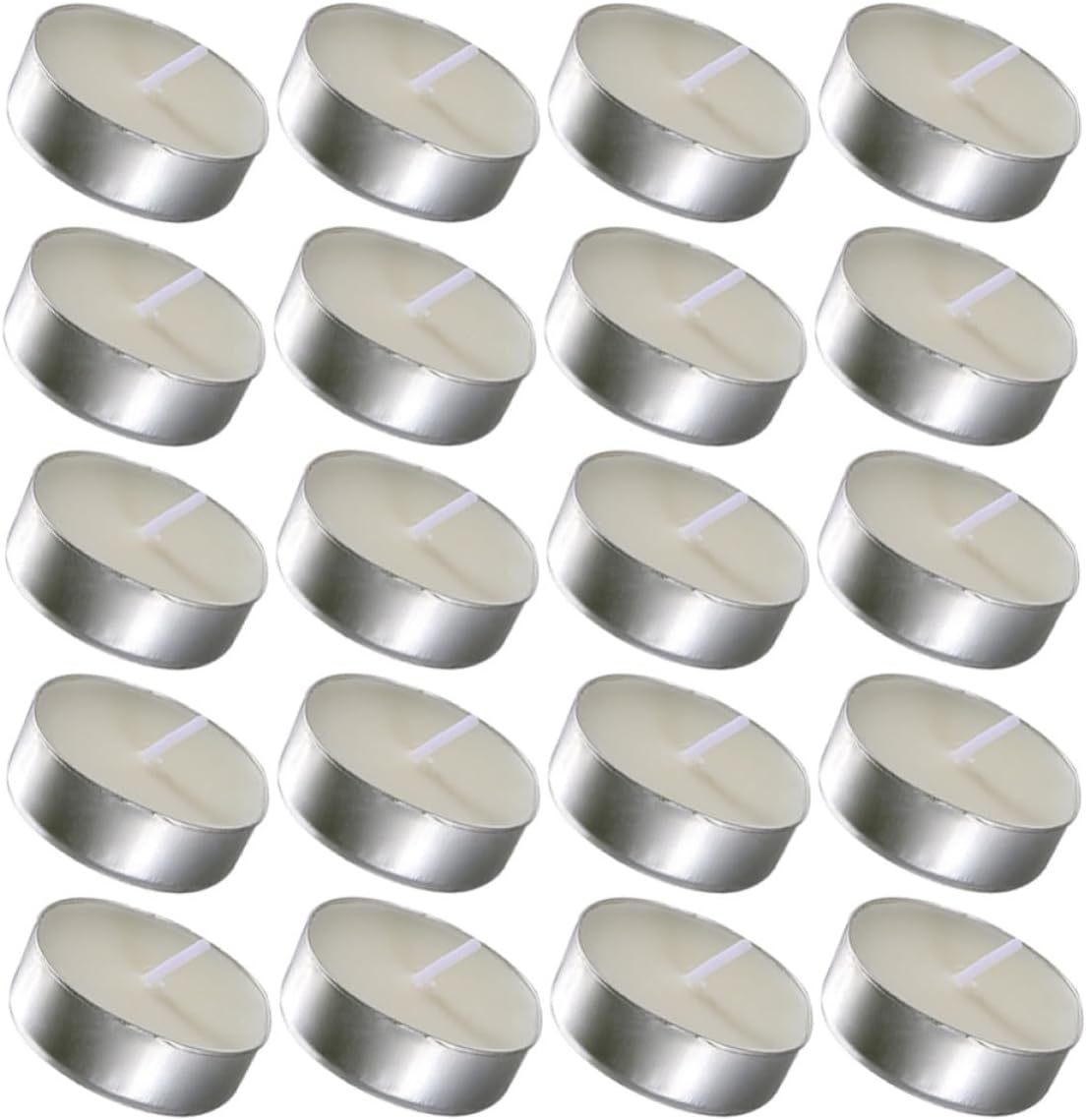 White Wedding Tealight Candles 50pcs Paraffin Smokeless Burns Evenly Xmas