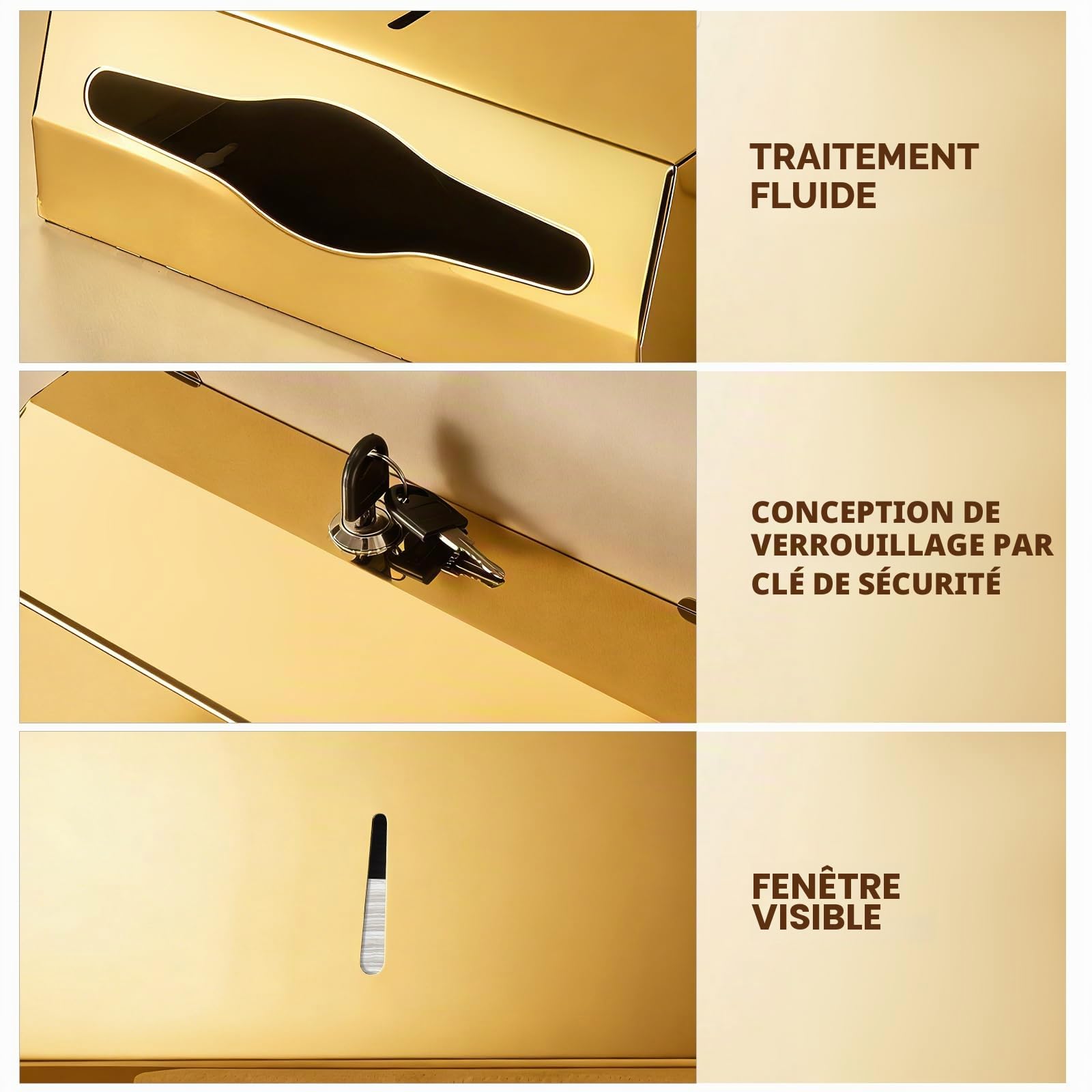 Distributeur de Papier essuie-Tout Mural Commercial, Pliage en C, Distributeur de Serviettes en Papier à Main, Support en Acier Inoxydable