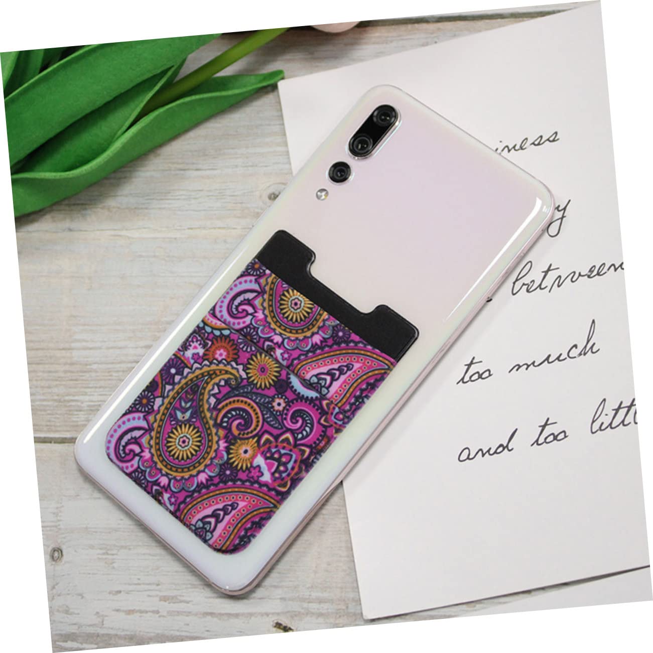 Hemobllo 10pezzi Portafoglio Adesivo Per Smartphone Porta Carte Di Credito e Piccole Schede Design Antiscivolo e Forte Adesione Per Uso Quotidiano Colori
