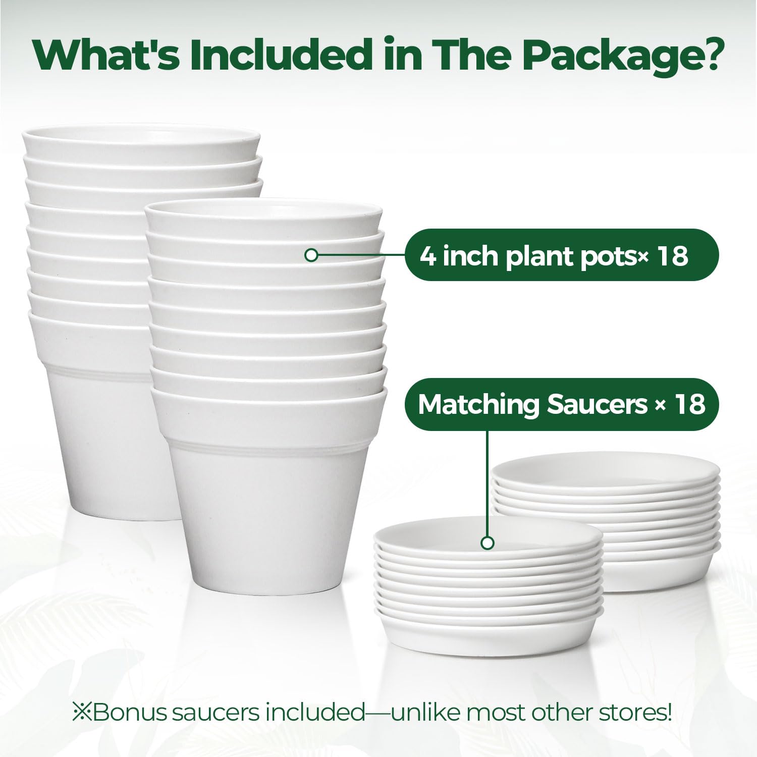 Amazon.co.jp: T4U 4インチ 植木鉢 18個パック - 小型プラスチック