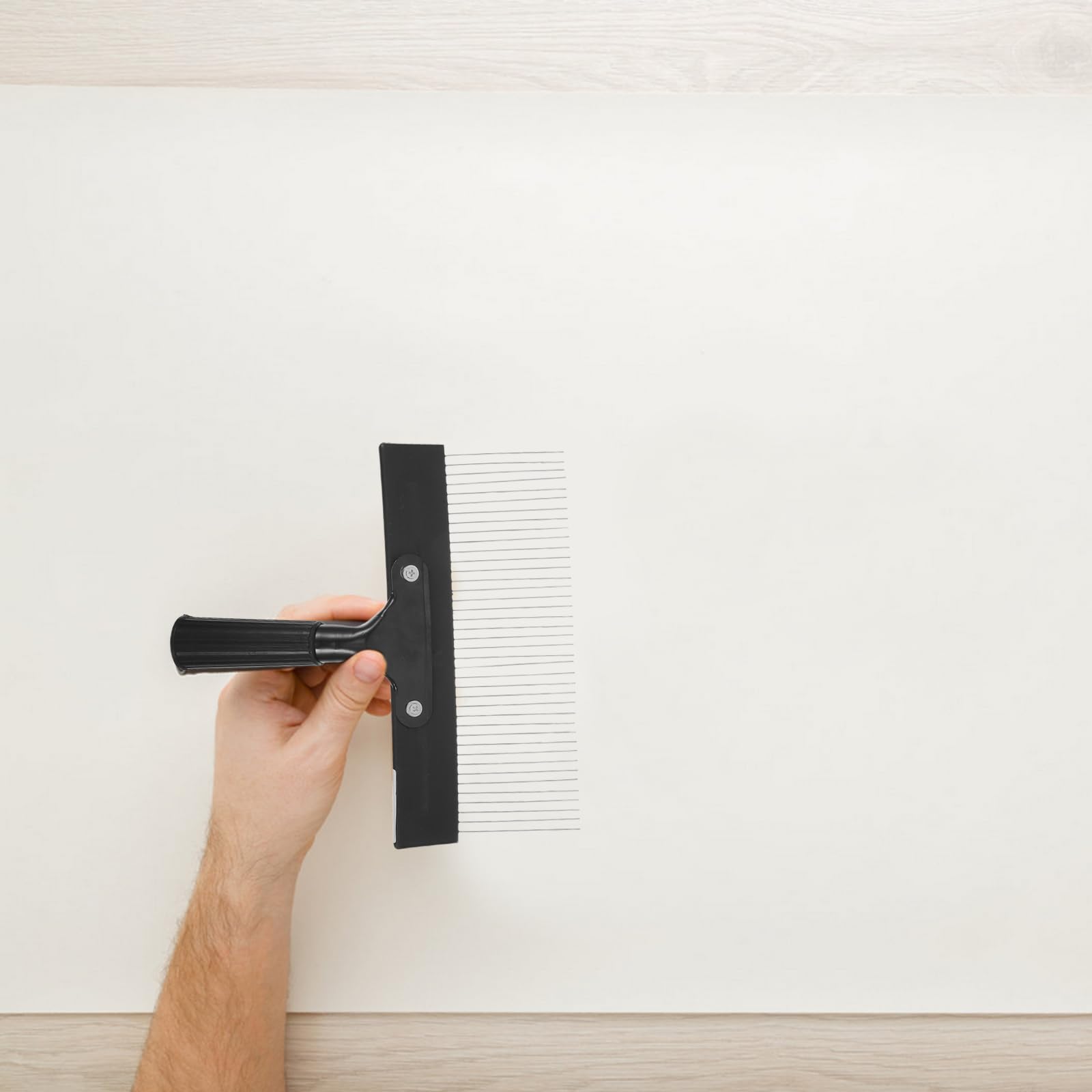 Sewroro Peine de Textura de Acero Inoxidable para Pintar Yeso, Herramienta para Crear Patrones Artísticos en Paredes, Tamaño 20mm, Cepillo para Vetear y Decoración DIY en Interiores
