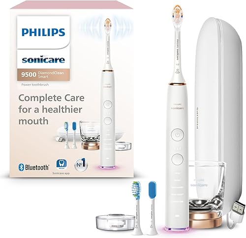 Miniatura 9 de Philips Sonicare DiamondClean Smart 9500 Cepillo de dientes eléctrico, cepillo de dientes sónico con aplicación, sensor de presión, detección de