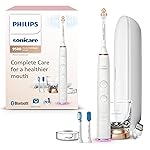 Philips Sonicare DiamondClean Smart 9500 Electric Toothbrush, Sonic Toothbrush with App, Pressure Sensor, Brush Head Detection, 5 Brushing Modes and 3 Intensity Levels, Rosegold, Model HX9923/61