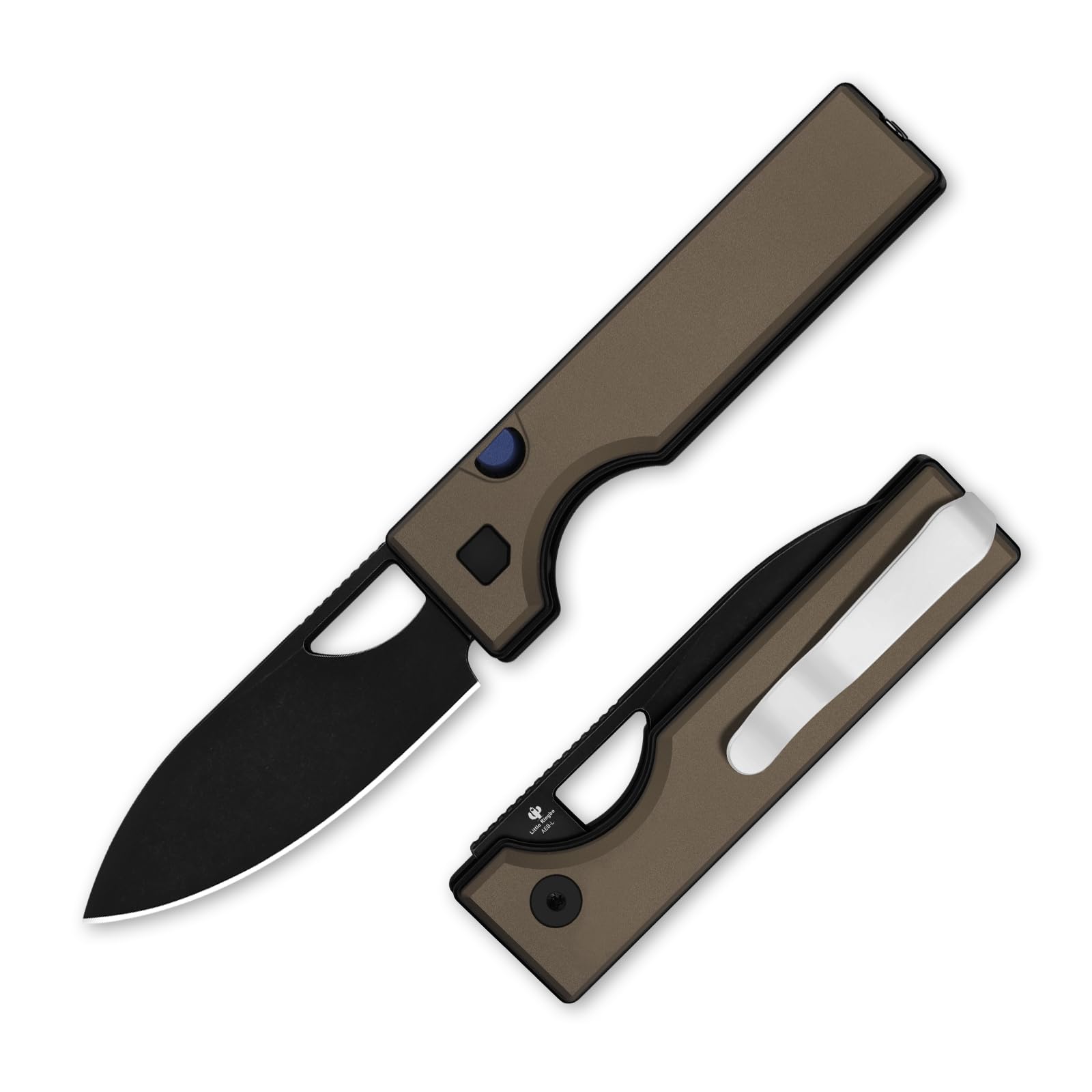 Kizer Little Ringbo Pocket Knife, 2.95" AEB-L Drop Point, V3708A2