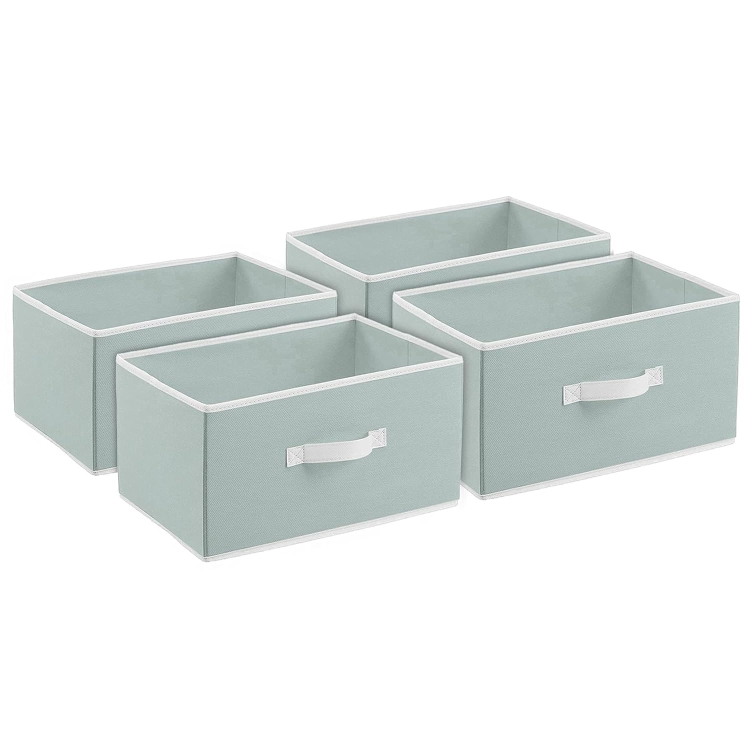 Kuber Industries Pack of 4 Storage Box and Organiser | Foldable Cloth Organizer for Storage Wardrobe | Multipurpose Cupboard/Wardrobe Closet Organizer for Books, Toys | Light Grey-image-41