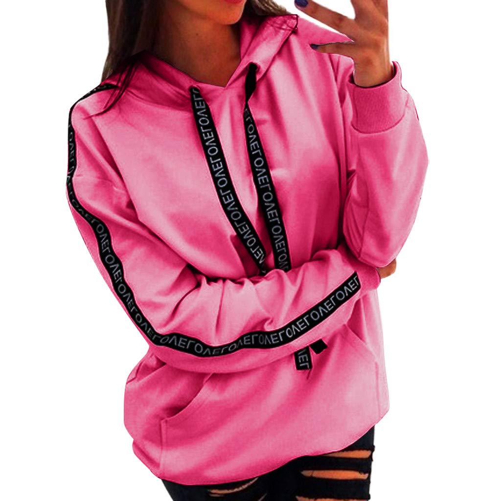 SoonerQuickerOversized Hoodies Women Ladies Long Sleeve Plus Size Tops Hooded Top Sweatshirts for Girls Pullover Hoody Fashion Casual
