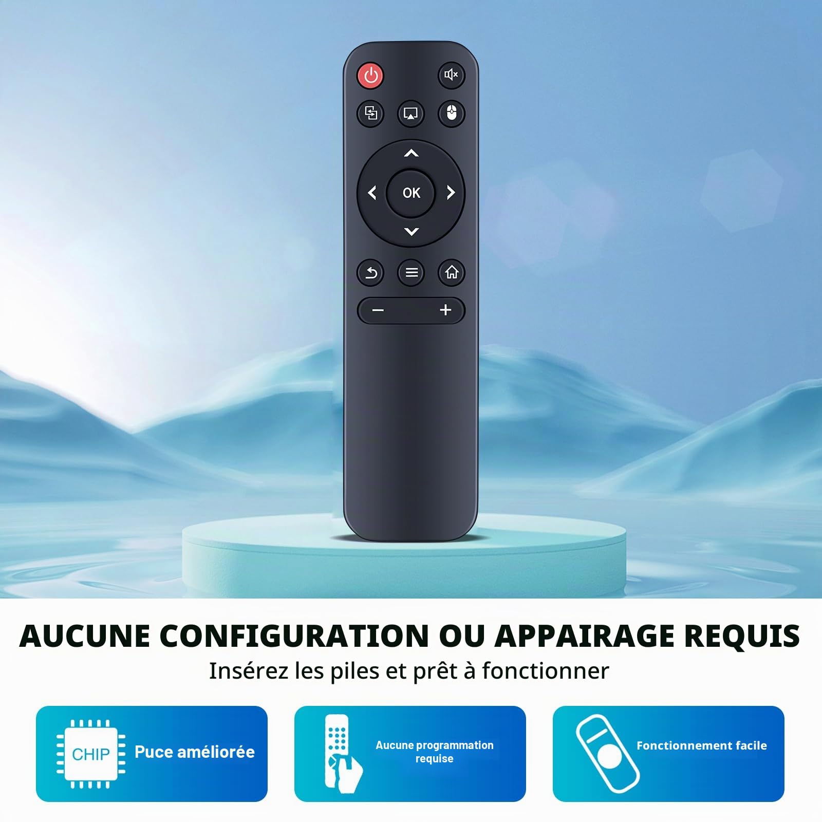 Télécommande de Remplacement pour Projecteur HY300, HY300 Pro, Compatible Gaimoo GM200, Xgody HY300Pro