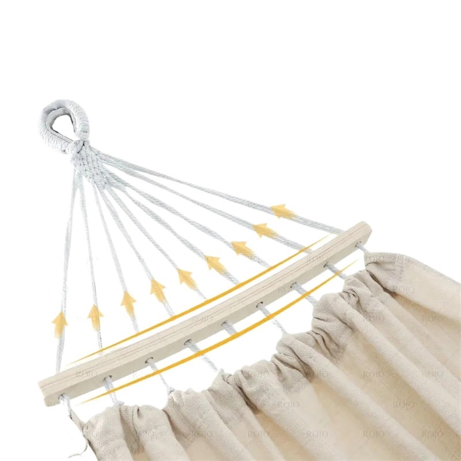 Amaca da Campeggio 1-2 Persone Viaggio Spiaggia Riposo Portatile Letto sospeso Sedia Mobili Giardino Domestico Piscina Altalena Amaca da Esterno per l'escursionismo, Il Campeggio(1peoplewood)