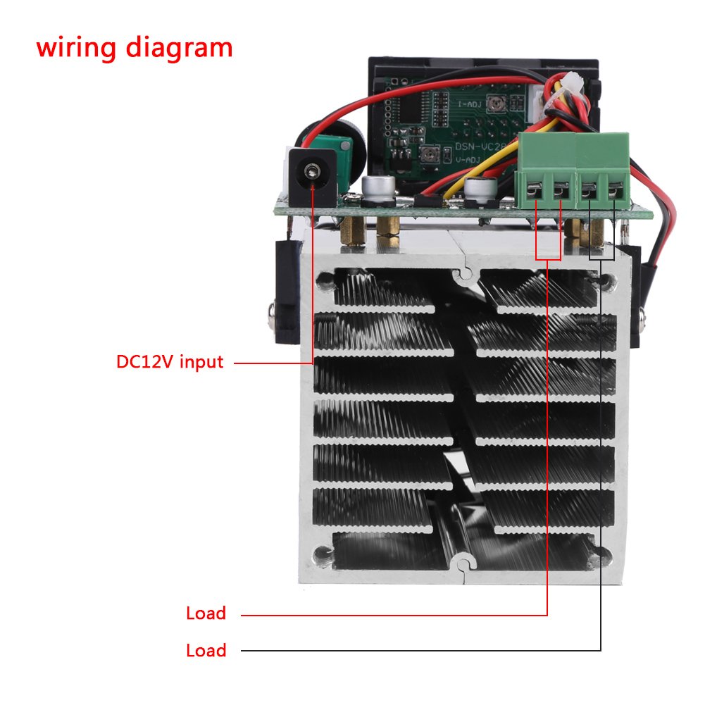 Alvinlite Carico elettronico 0-10A|Carico elettronico del modulo di test del tester di capacità della batteria di scarica da 100 W CC 12 V