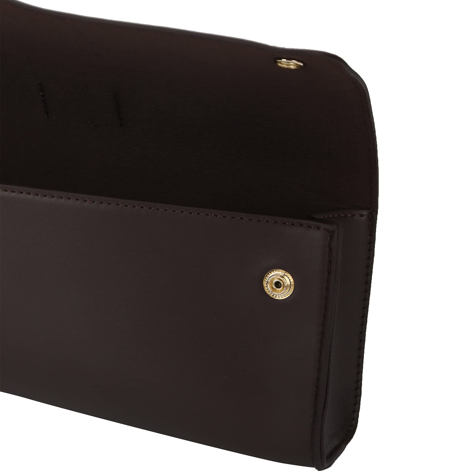 Flute Carrying Bag, Synthetic Leather Wind Instrument Storage Case with Shoulder Strap, Portable Flute Satchel, Soft Non woven Fabric Lining, 360° Rotating Lock Buckle (Coffee)