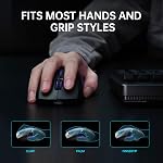 RAPOO VT9Pro4K Wireless Gaming Mouse - 26000 DPI, Superlight 4K Polling Gaming Mouse, PAW 3398 Sensor Optical Mouse for PC Laptop, 10 Programmable Buttons, 180h Battery Life, On-Board Memory, Black