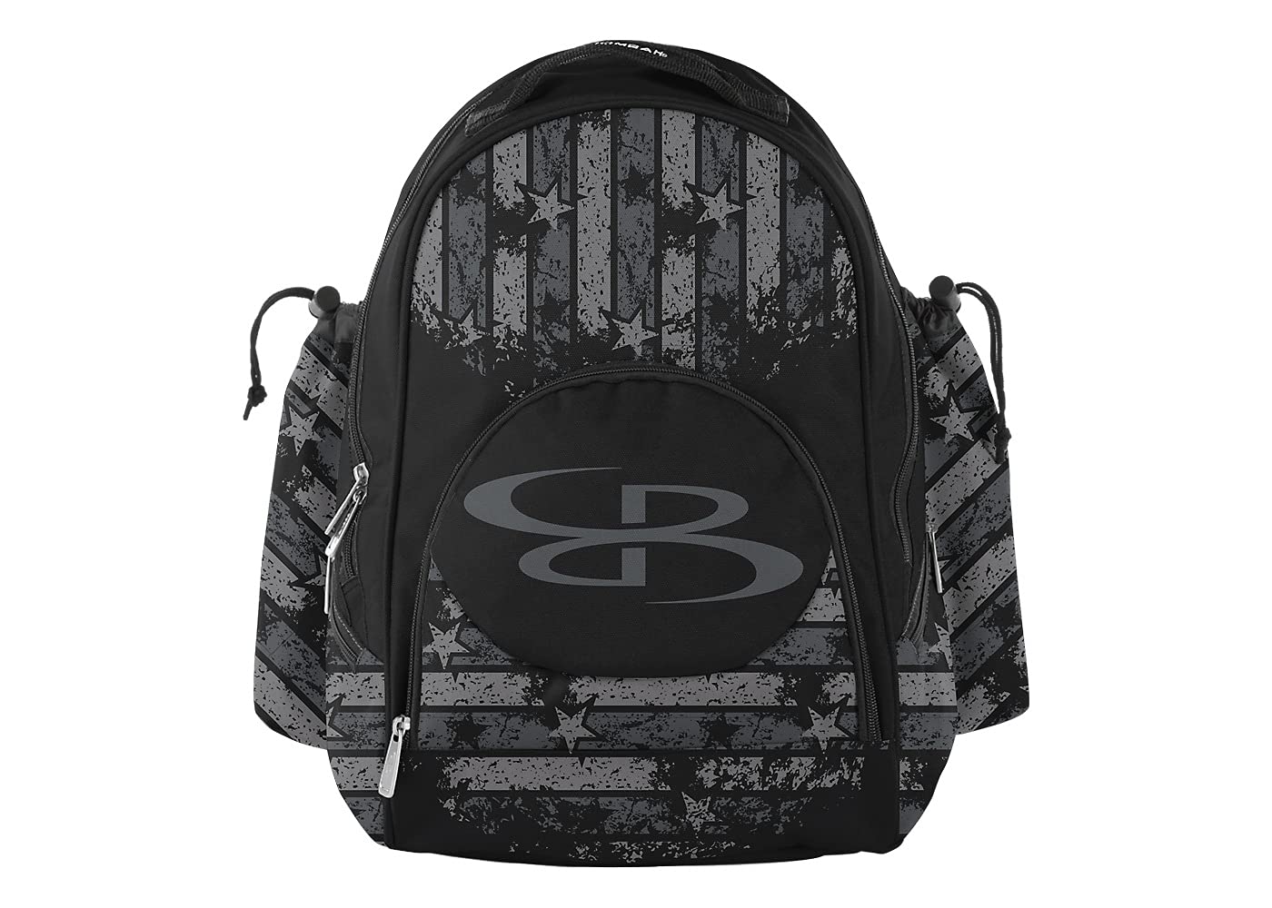 BoombahTyro Baseball/Softball Bat Backpack - 20" x 15" x 10" - USA Freedom Black Ops Black/Charcoal