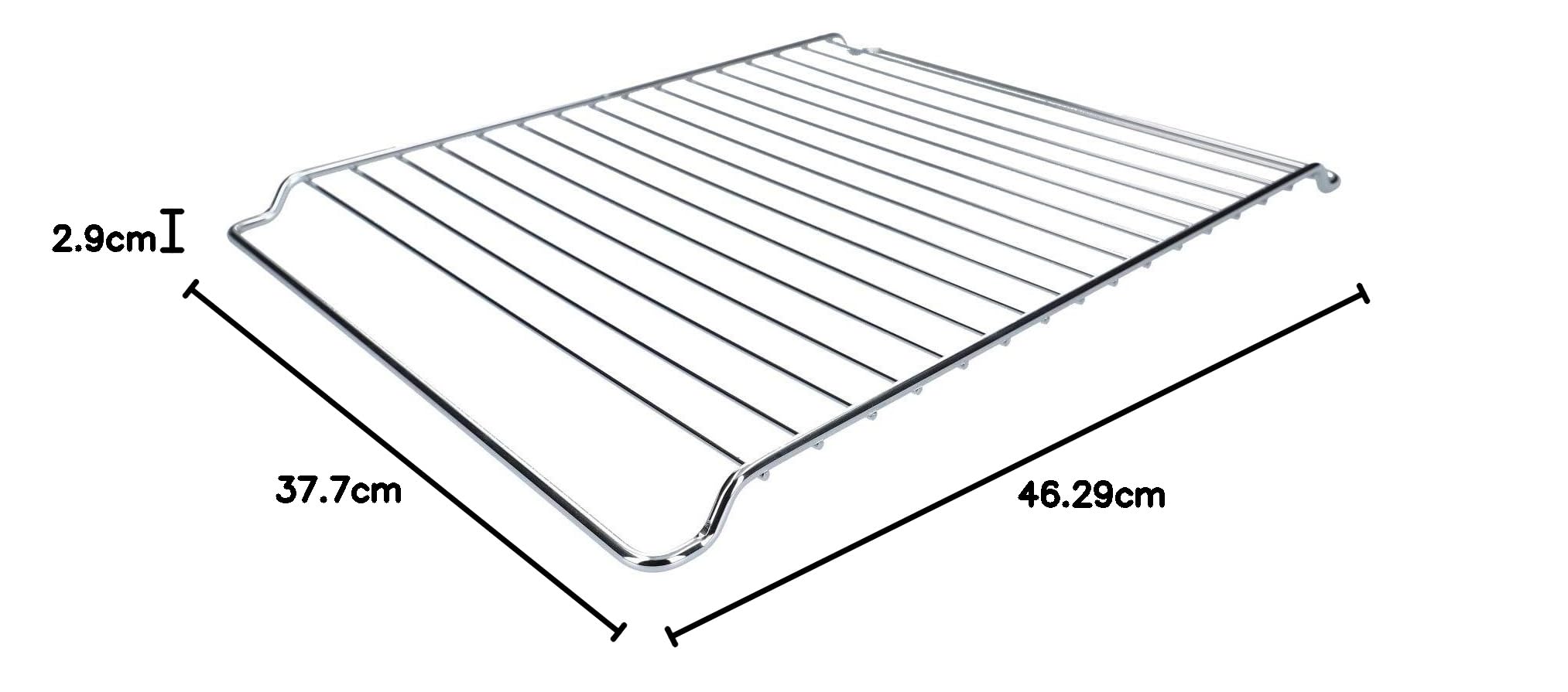 LUTH Premium Profi Parts Grille de Four 445x340 mm compatible avec Whirlpool 481245819334 C00312479 GRD001 – Grille 44,5 x 34 cm Métal Chromé