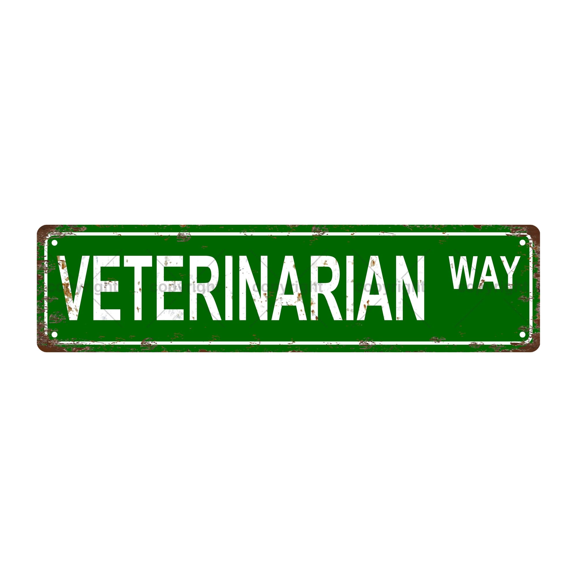Veterinarian Way Occupation Metal Tin Street Sign Bar Cafe Garage Cave Home Room Wall Bathroom Farmhouse Garden Porch Patio Decor,4x16 Inch