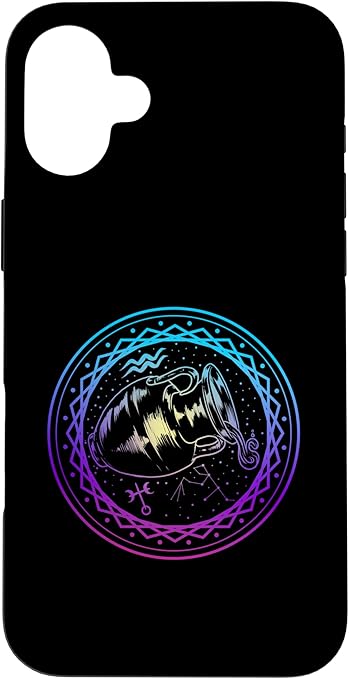 Aquarius Zodiac Sign January February Birthday Sign Case for iPhone 16 Plus