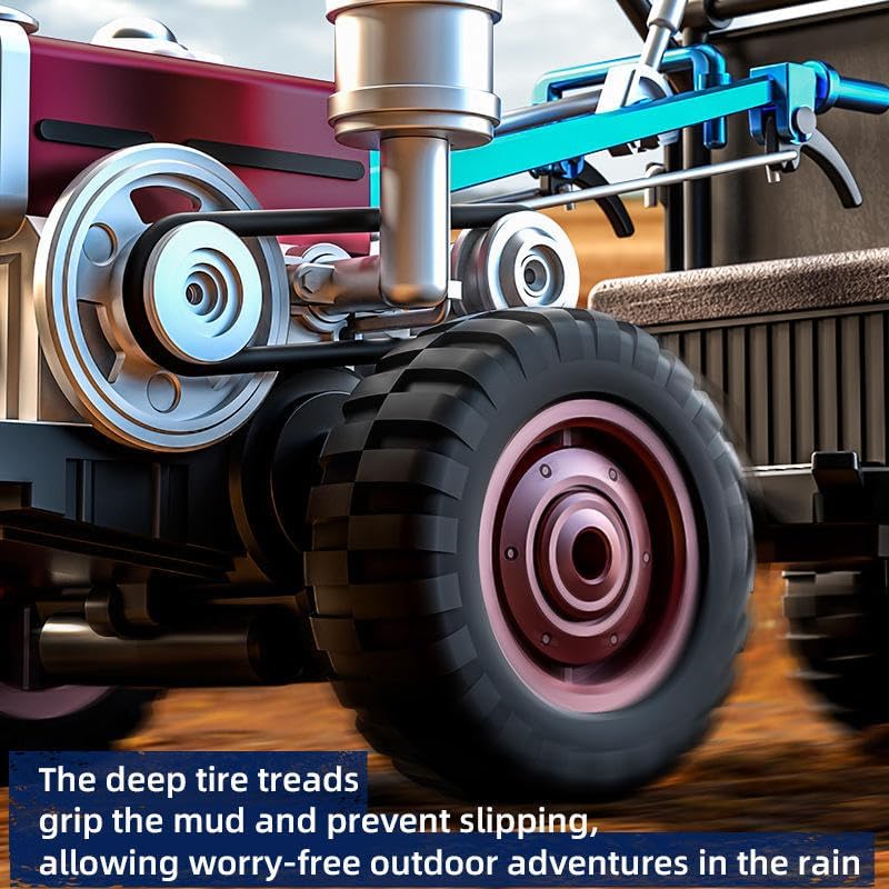 Image of Jet RoyHigh Performance Full Scale Simulated Tractor 2.4GHz Remote Control 4WD Farm Vehicle Strong Climbing Heavy Load RC Toy, Multicolor (RC Tractor (C8836))
