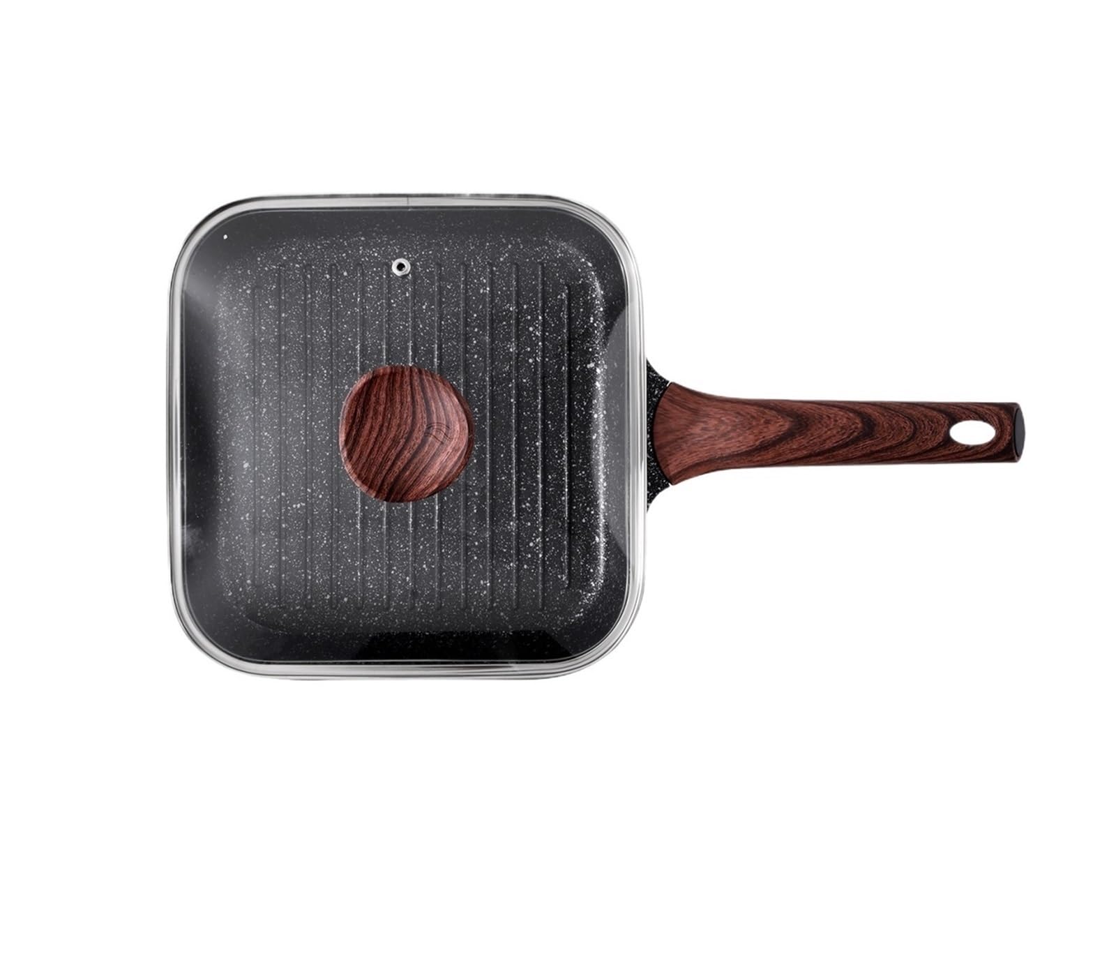 Poêle à frire carrée avec couvercle poêle antiadhésive 24 cm