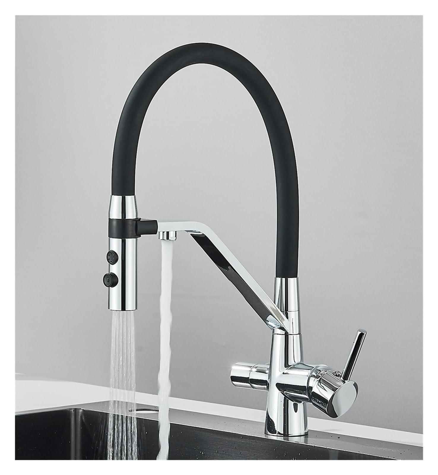Robinet filtrant en laiton, tête de pulvérisation pivotante 360 et grue eau chaude froide