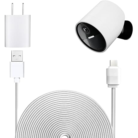 SimpliSafe 16.5FT/5M Weatherproof USB Charging Cable for Outdoor Security Camera