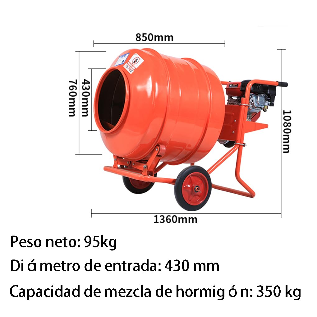Mały mikser do betonu o pojemności 150-500 kg wielofunkcyjny mikser elektryczny do prac budowlanych