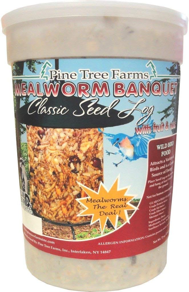 Pine Tree Farms Mealworm Banquet Classic Seed Log 72 oz (Single)