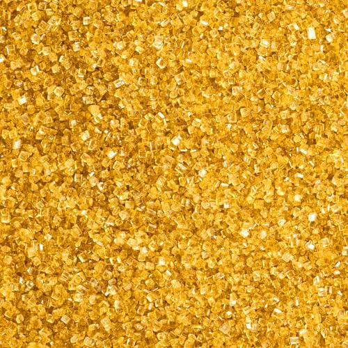 Image of Gold Sprinkles, Gold Sanding Sugar Crystals, 4.6 oz Edible Sparkling Sugar for Baking Topping, Cupcakes, Cookies, Ice Cream & Cake Decorating, Wedding Party Christmas Supplies