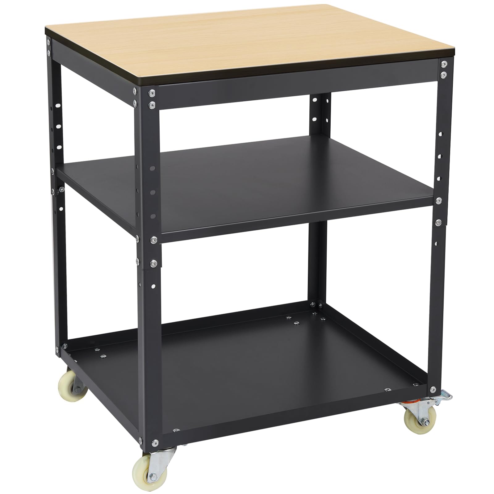 Planer Stand,Height Adjustable Planer Table with Wheels, 500 lbs Load Capacity Three-Tier Storage Tool Stand for Planers, Miter Saws, Table Saws, and