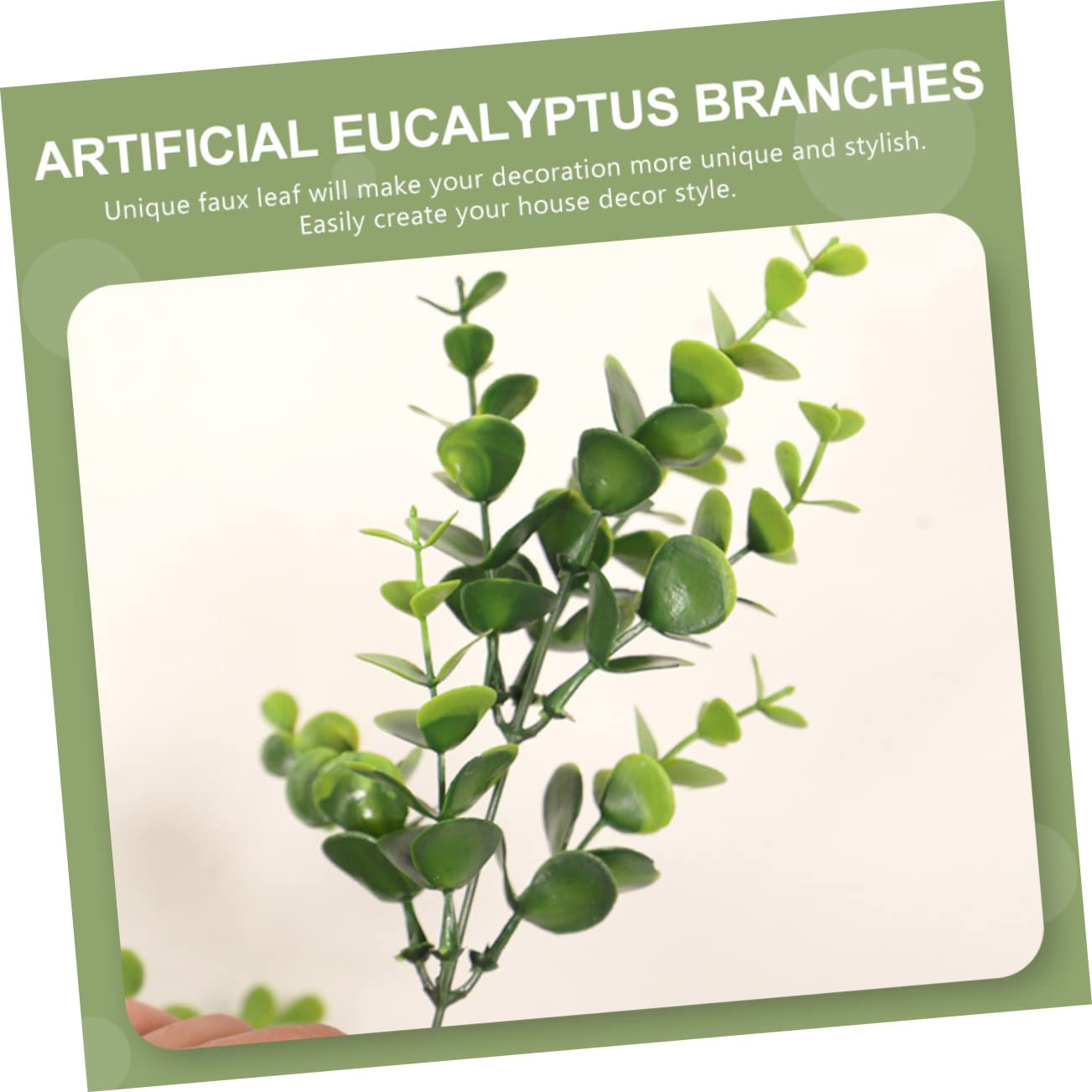 ABOOFAN 5 Sets Künstliche Eukalyptus-stängel Box Eukalyptuszweige Für Blumenarrangements Feiertags-mittelstück 2 Stück * 5