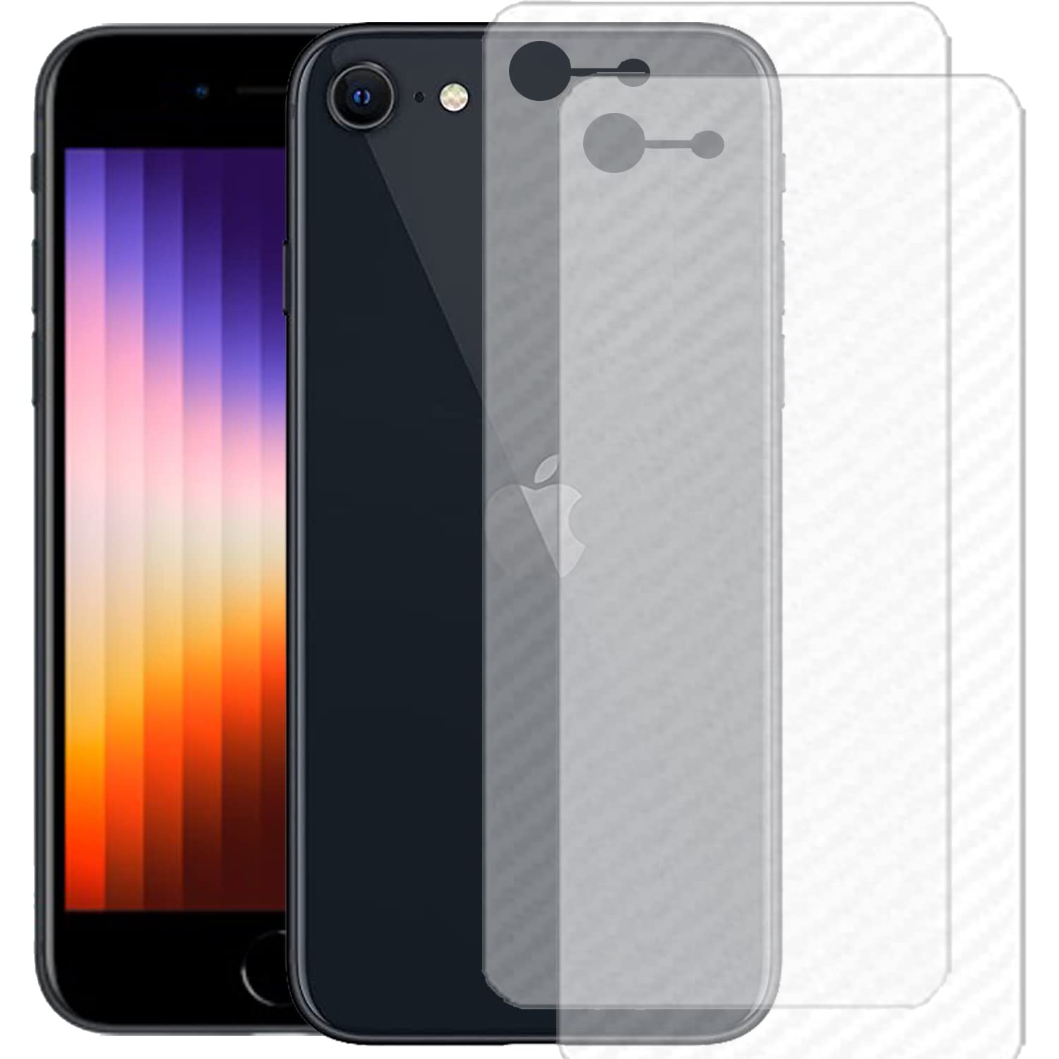 iPhone SE 2022Back Screen Protector by eZell, 3D Back Skin Carbon Fiber Ultra-Thin Protective Film (2 Packs) Transparent Back Cover for iPhone SE 2022 (B09XVDKB3K) Amazon Price History, Amazon Price Tracker