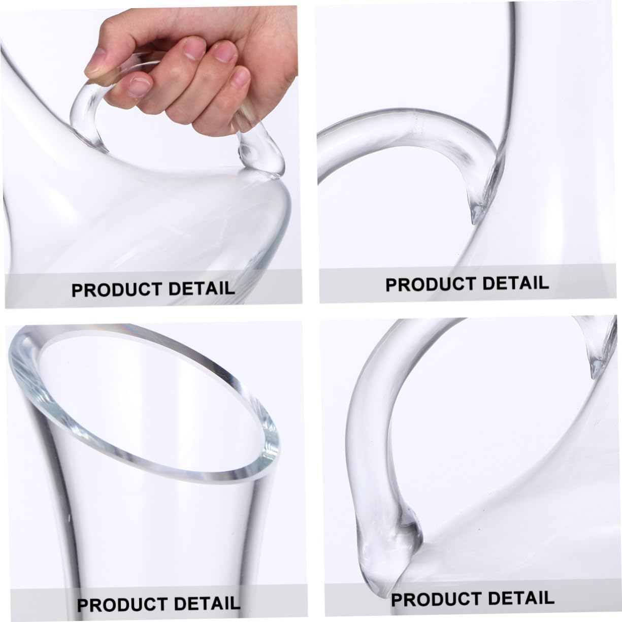 Toyvian Decanter Vino in Vetro Premium con Manico Distributore Bevande per Whiskey e Vino Caraffa Elegante e Pratica per Casa e Bar