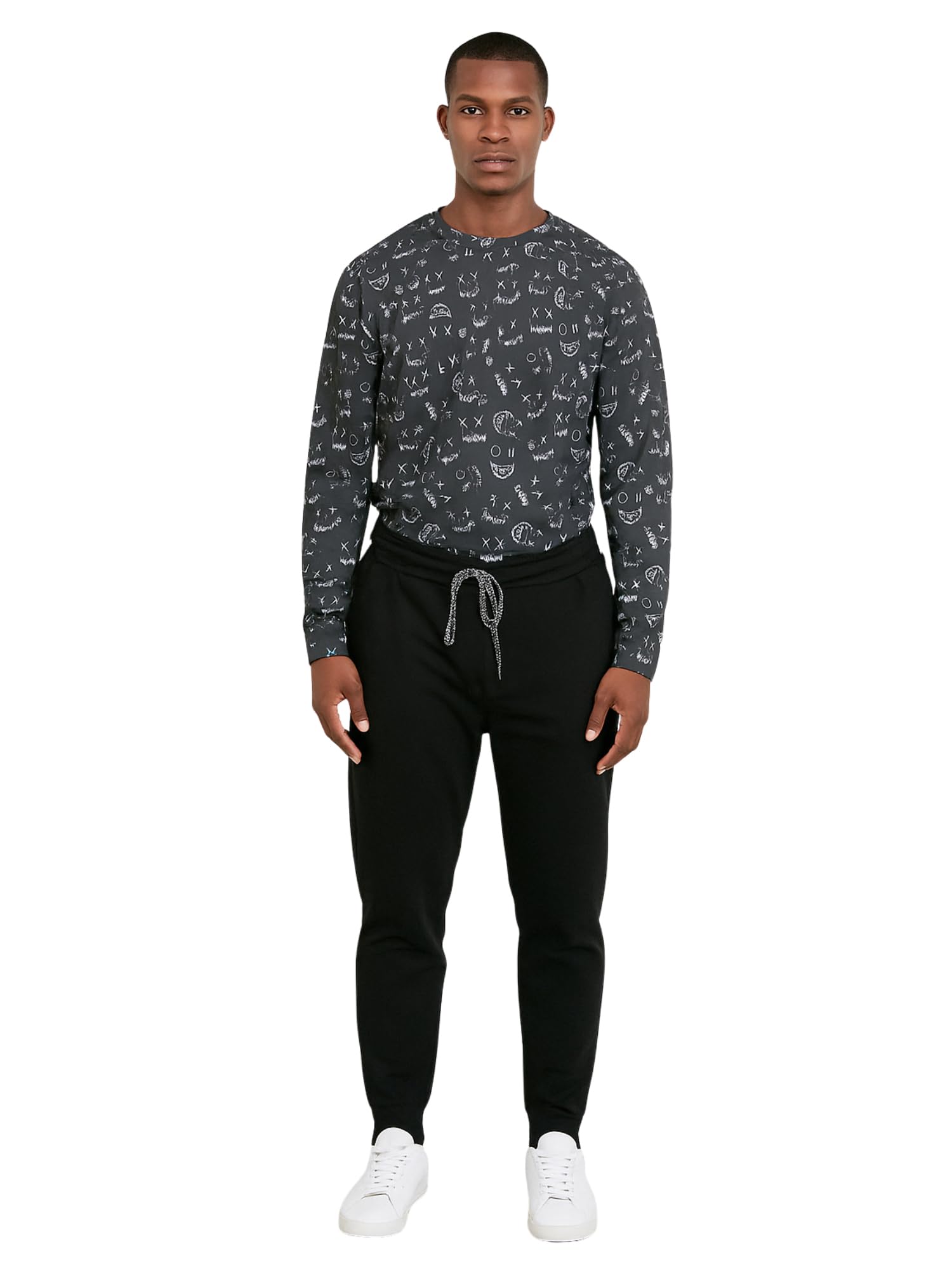 cubiq Men's Smile Pattern Summer Dailywear Active Wear Track Suits_XL-picture-25