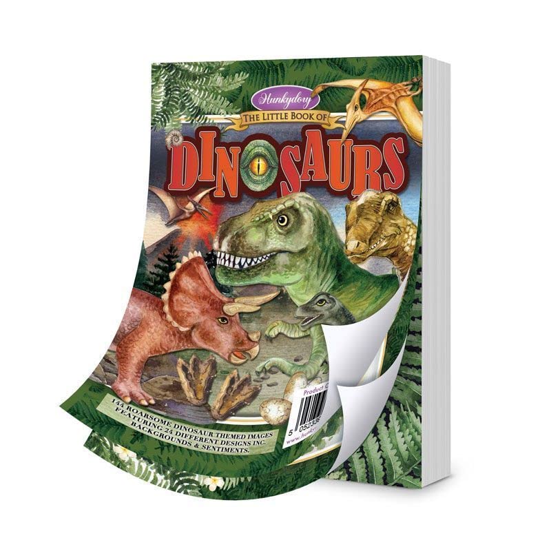 Hunkydory Crafts The A6 Little Book of Dinosaurs, brown