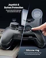 Vista 4 de Tiiletzote Protective Travel Case for Nintendo Switch 2 Pro Controller, Hard Shell 1:1 Fit Portable Carrying Case, Magnetic Closure, Joystick Negro