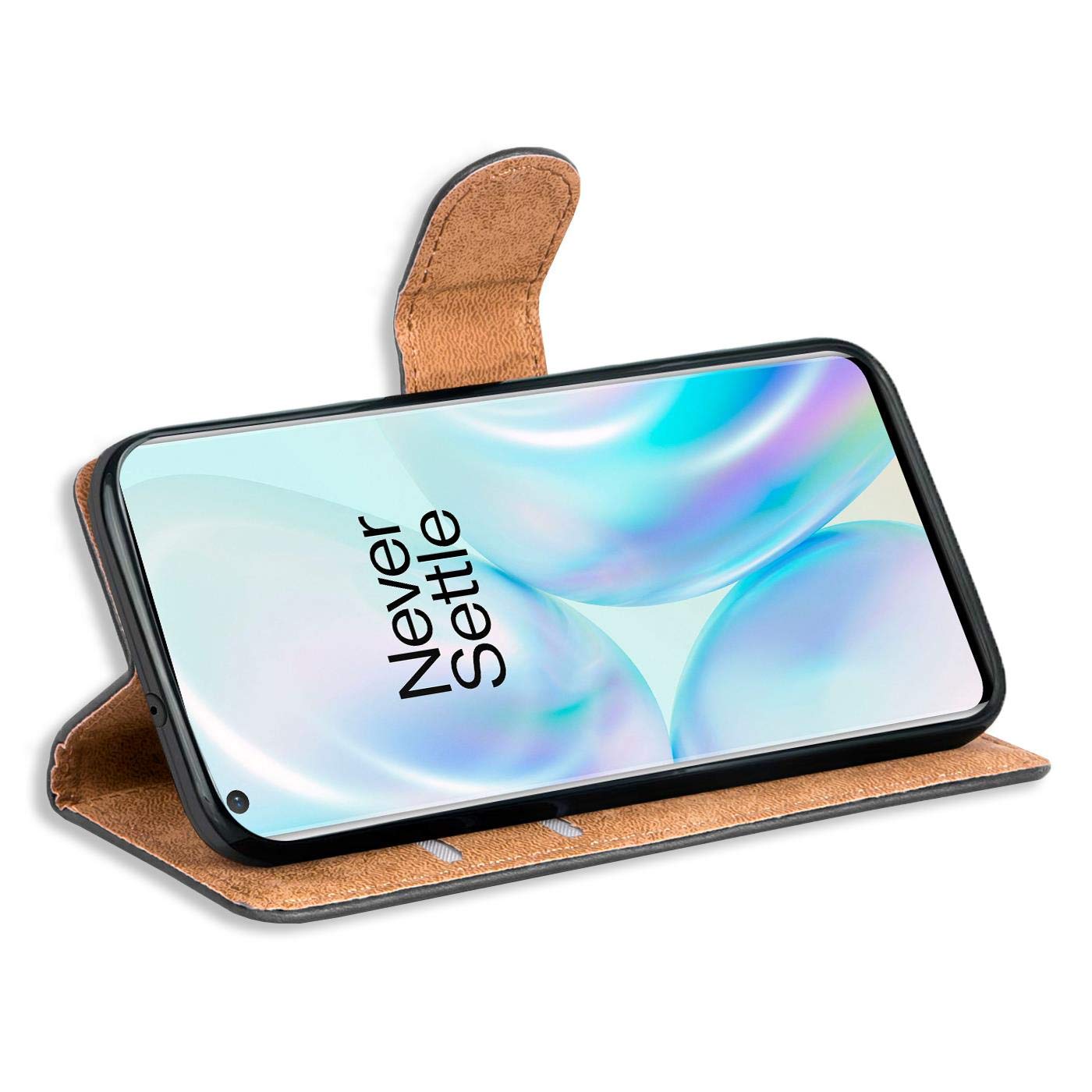 Verco Etui Kompatybilne z OnePlus 9 Pro Case, ochronne obudowa dla OnePlus 9 Pro portfel smartfon przegródki na karty, Czarny