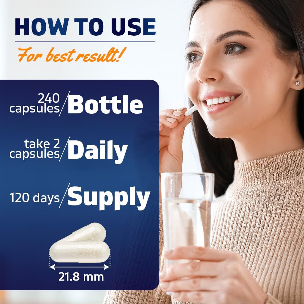 Vitamatic Alpha Lipoic Acid (ALA) 600mg Per Serving - 240 Vegetable Capsules - 120 Servings - Non-GMO & Gluten Free-2 Pack
