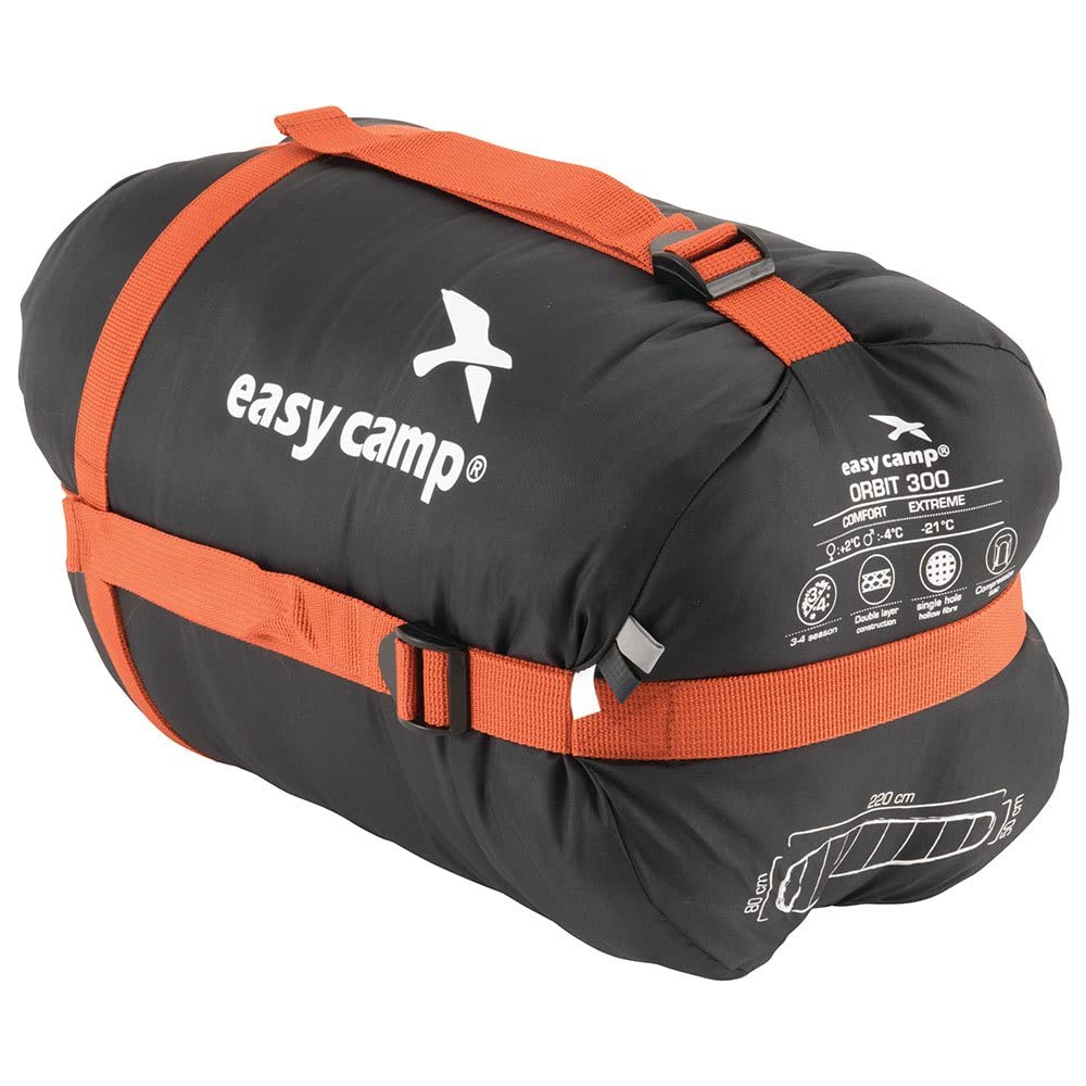 Easy Camp Orbit 200-1ºC Śpiwór do spania, Dorośli Unisex, Szary, Jeden rozmiar
