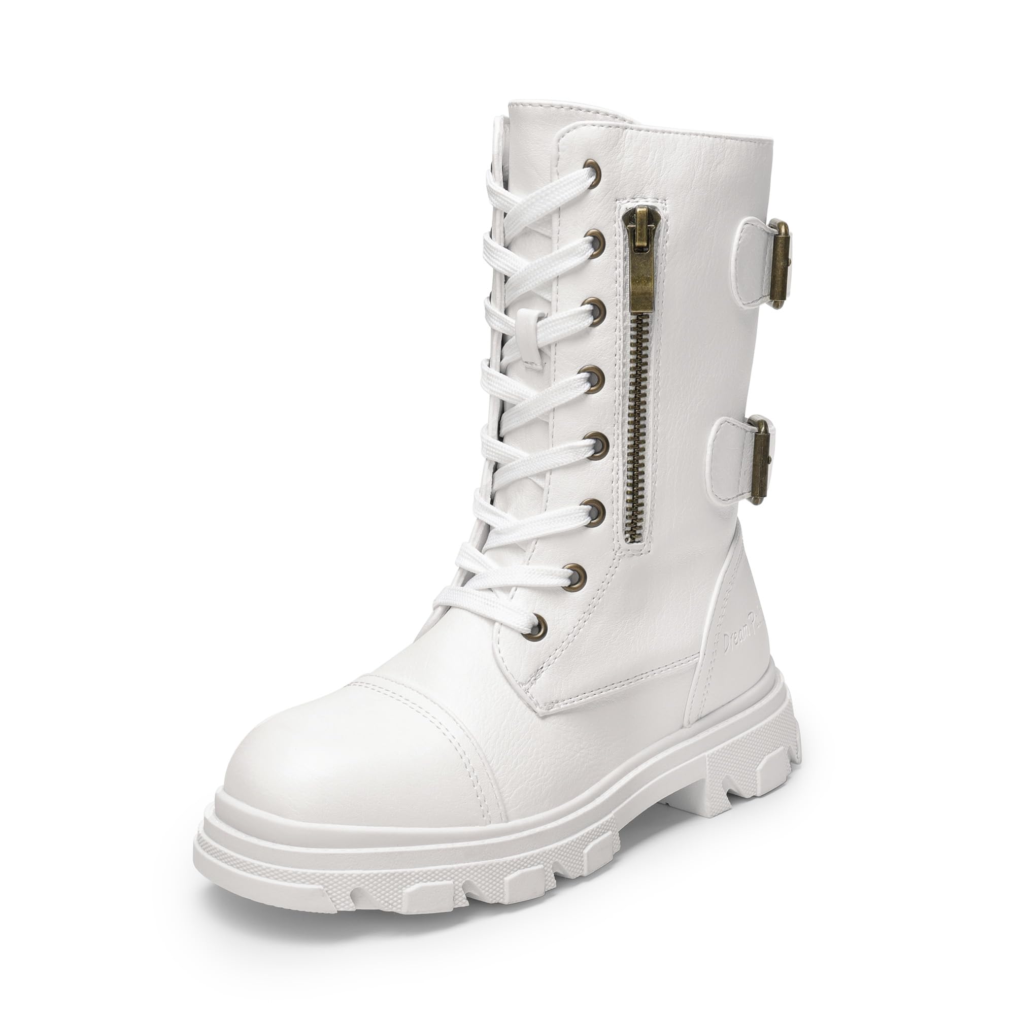DREAM PAIRS Stiefel Mädchen Schnürstiefel Kinder | Modische Herbststiefel Winterstiefel mittelere Stiefel Reißverschluss leicht an/aus