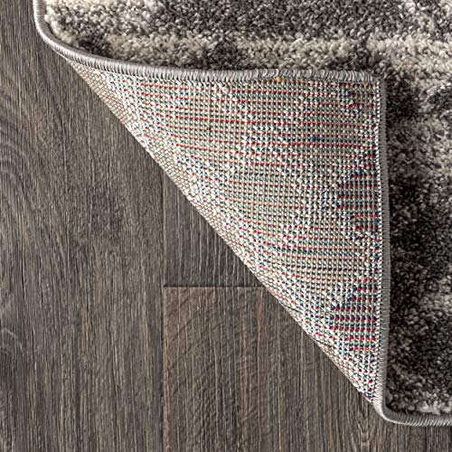 Image of JONATHAN Y Amir Moroccan Beni Souk Gray /Cream Runner Rug, 2x10, Bohemian, Scandinavian, Easy-Cleaning for Living Room, Bedroom, Kitchen, Pet Friendly, Non-Shedding (MOH200C-210)
