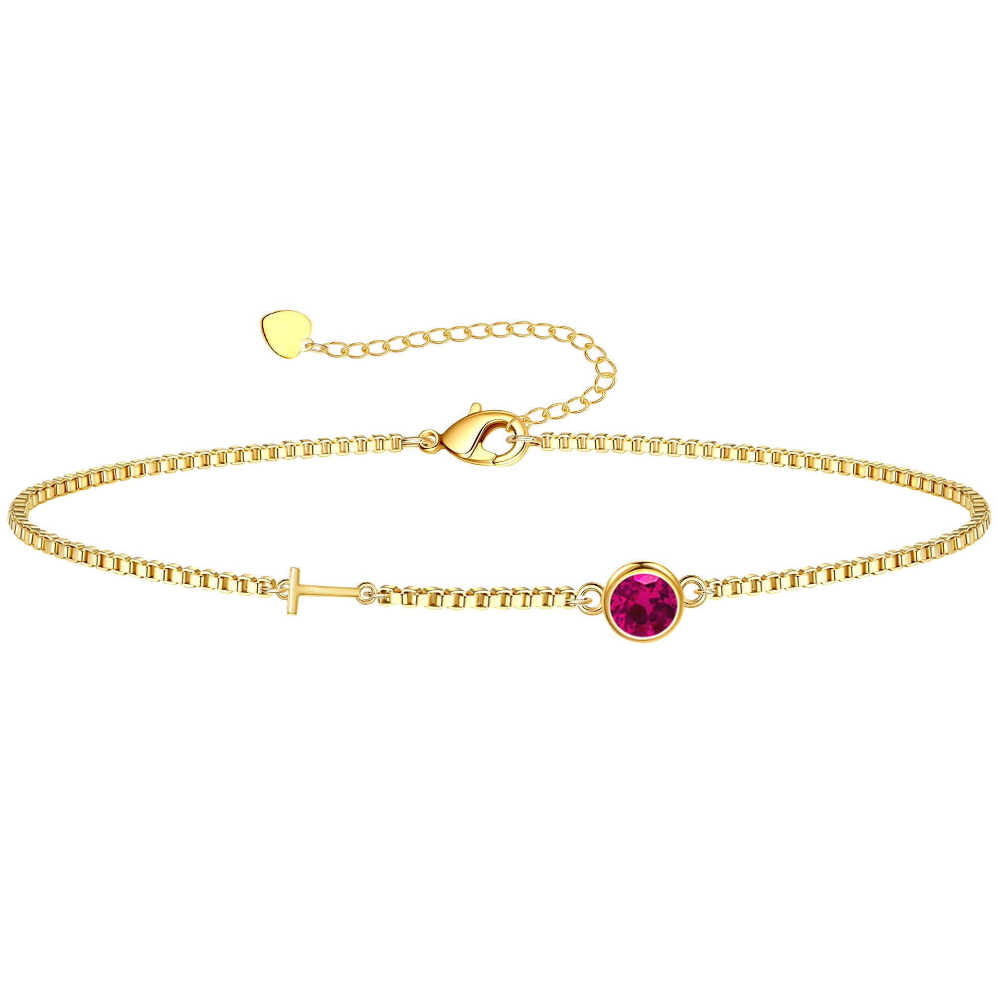 Birthstone Bracelets for Women, Initial Bracelet Teen Stocking Stuffers Birthday Gifts for Teen Girls Initial Bracelet Trendy Letter A-Z Dainty Bracelet 21st 30th Mom Birthday Gift Birthstone Jewelry