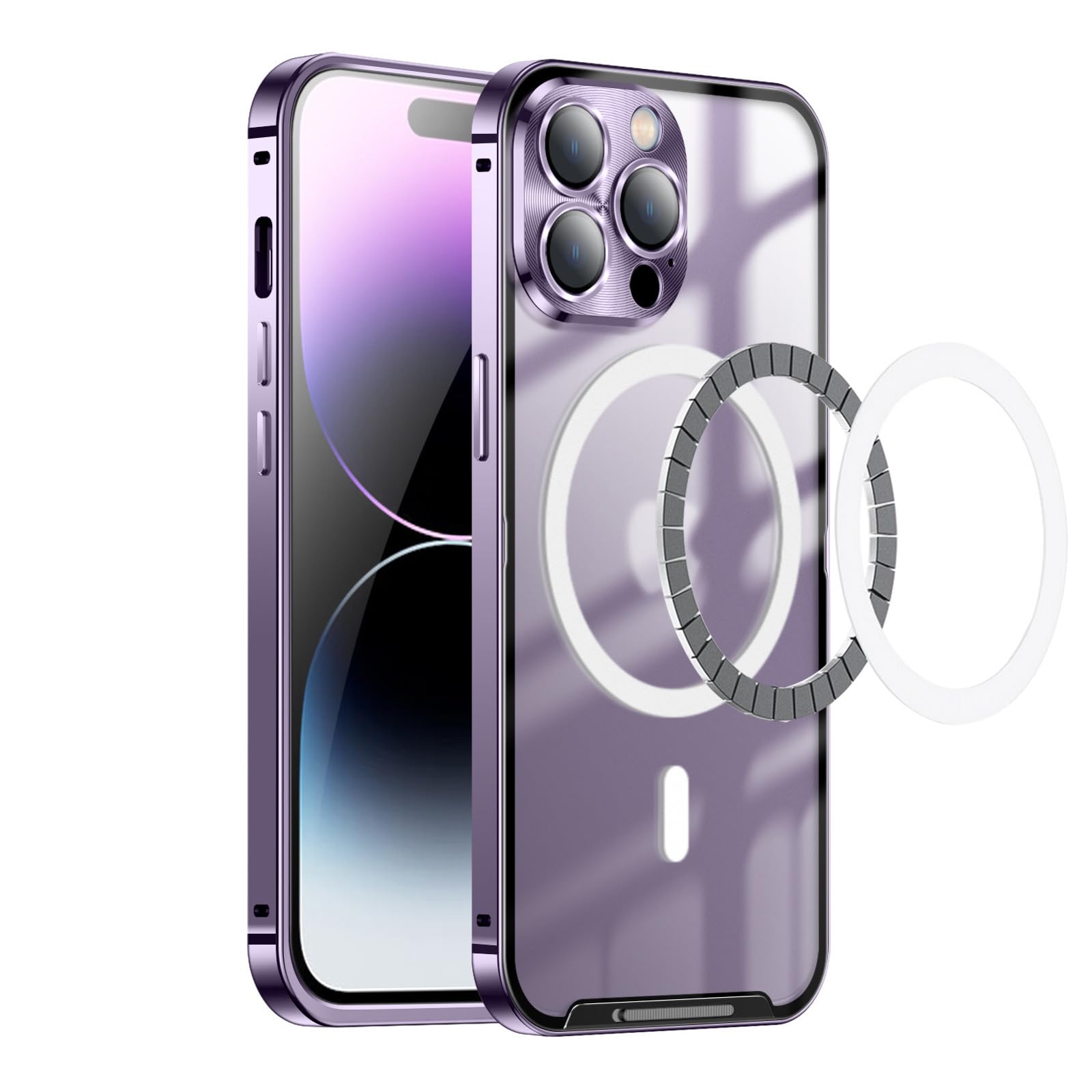 Coque iPhone 15 Plus translucide mate violette pour le quotidien - 8