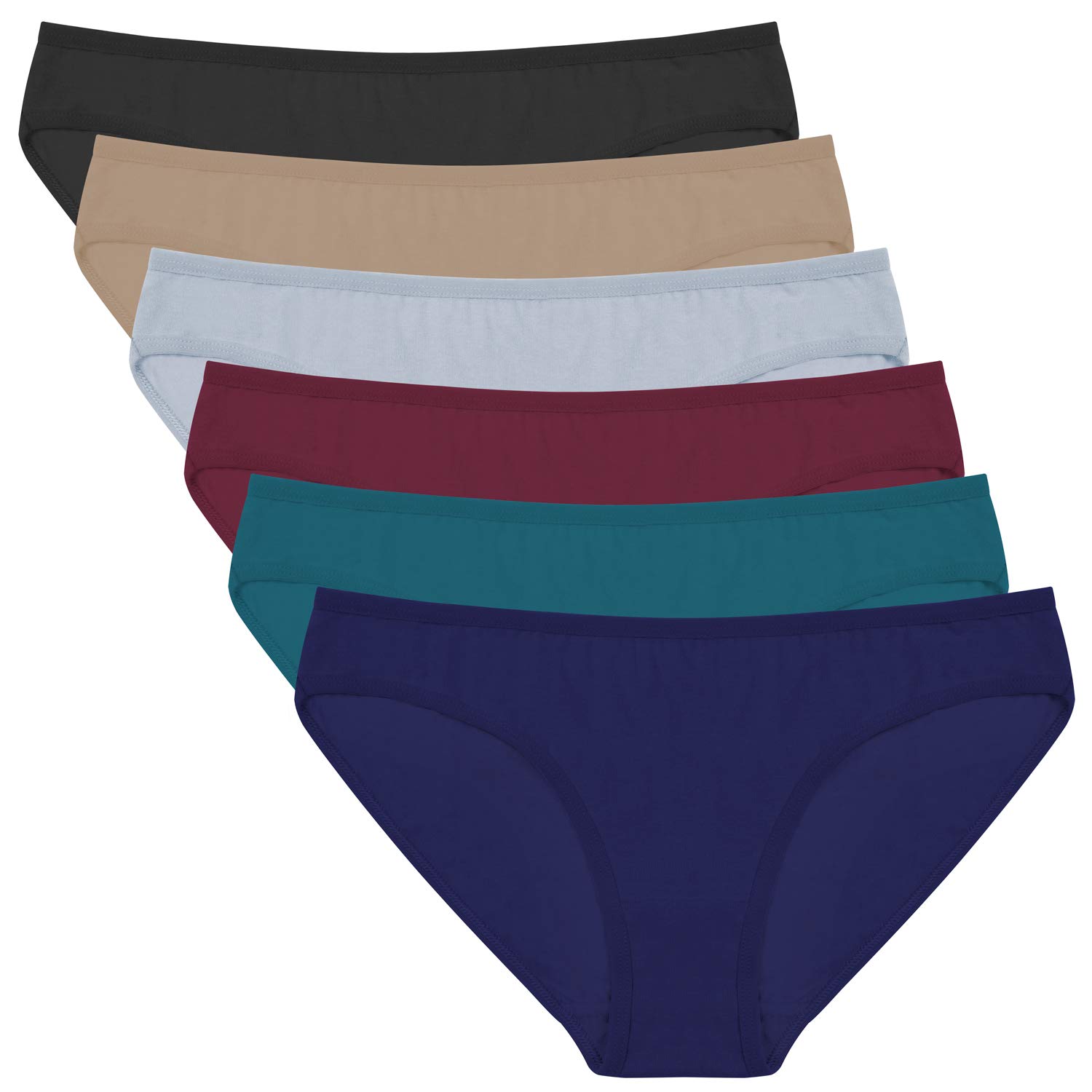 Women's Breathable Cotton Bikini Panties Pack of 6