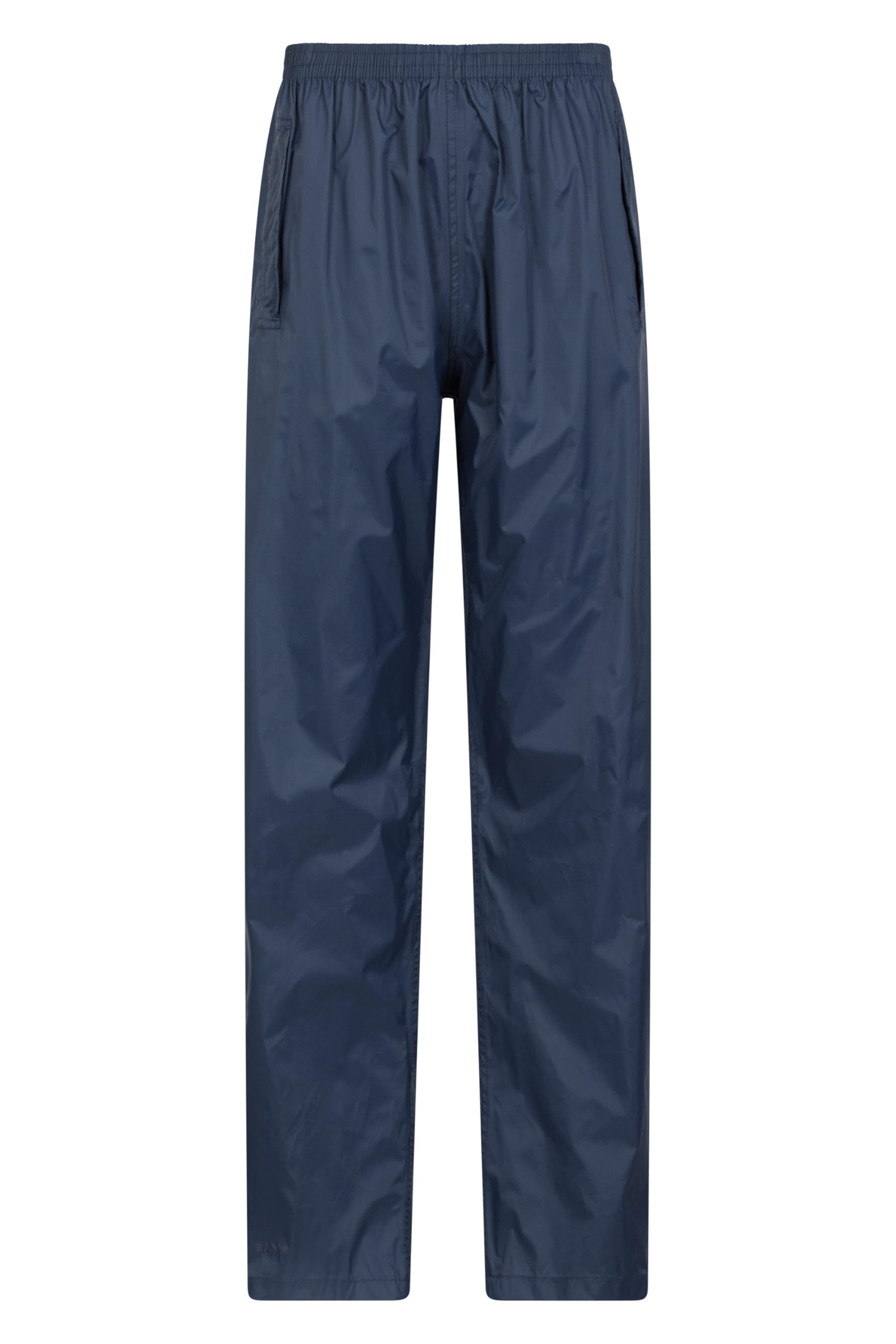 Mountain Warehouse Women's Navy 'Pakka' Waterproof Hook & Loop Ankle Openings Everyday Over Trousers In | Size: 8