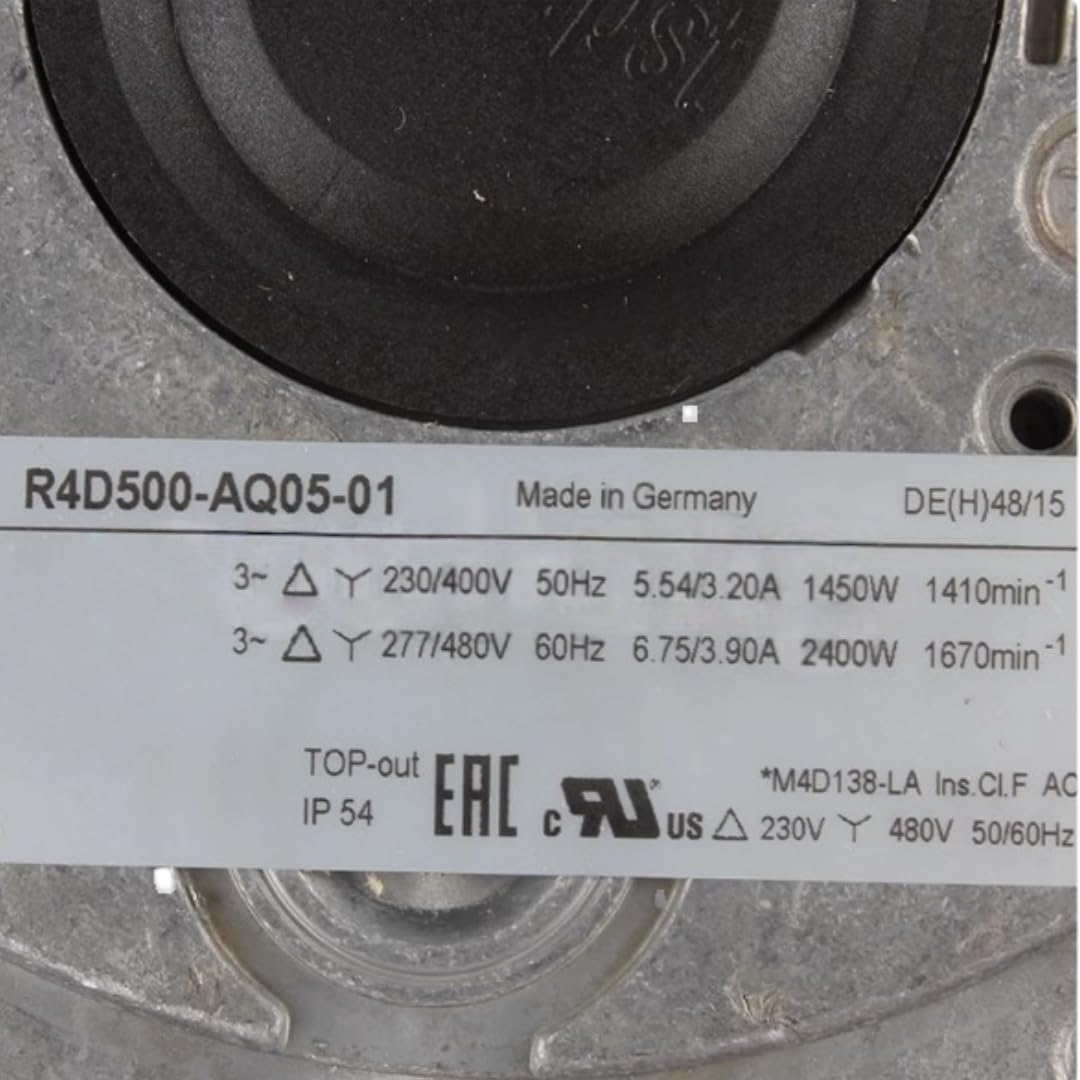 PEQYUACTE R4D500-AQ05-01 230/400V 5.54/3.20A 1450/2400W 1410/1670RPM Cooling Fan 500mm
