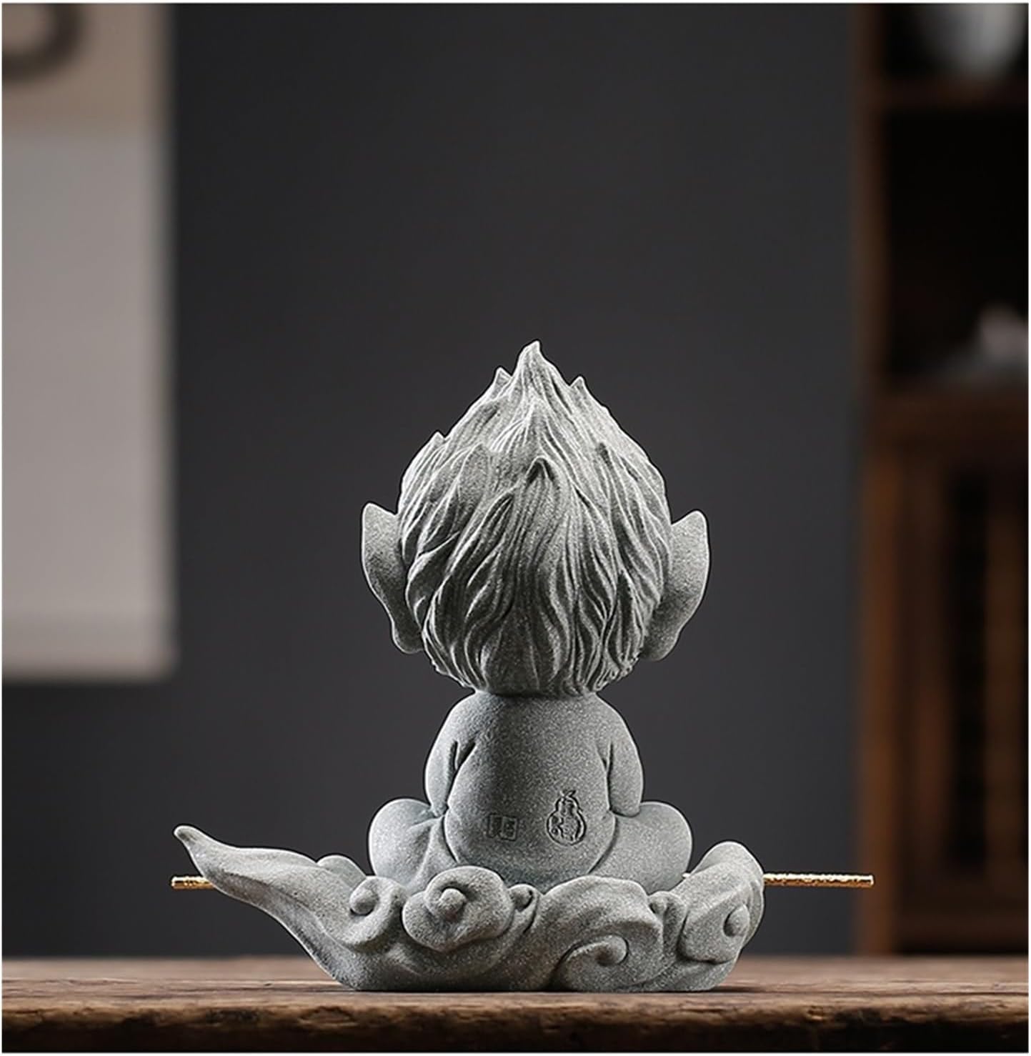 Bookshelf Decor Tea Pet Ornaments Creative Monkey Fish Tank Landscaping Space Counter Decoration Desk Statues