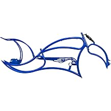 MICARGI Leopard 3I Stretch Cruiser Bike Frame,26-in Steel Frame with Bike Chain Suitable for Lowrider Bike, Chopper Bike, and Electric Bike Conversion Blue