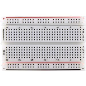 BB400 Solderless Plug-in BreadBoard, 400 tie-Points, 4 Power Rails, 3.3 x 2.2 x 0.3in (84 x 55 x 9mm)