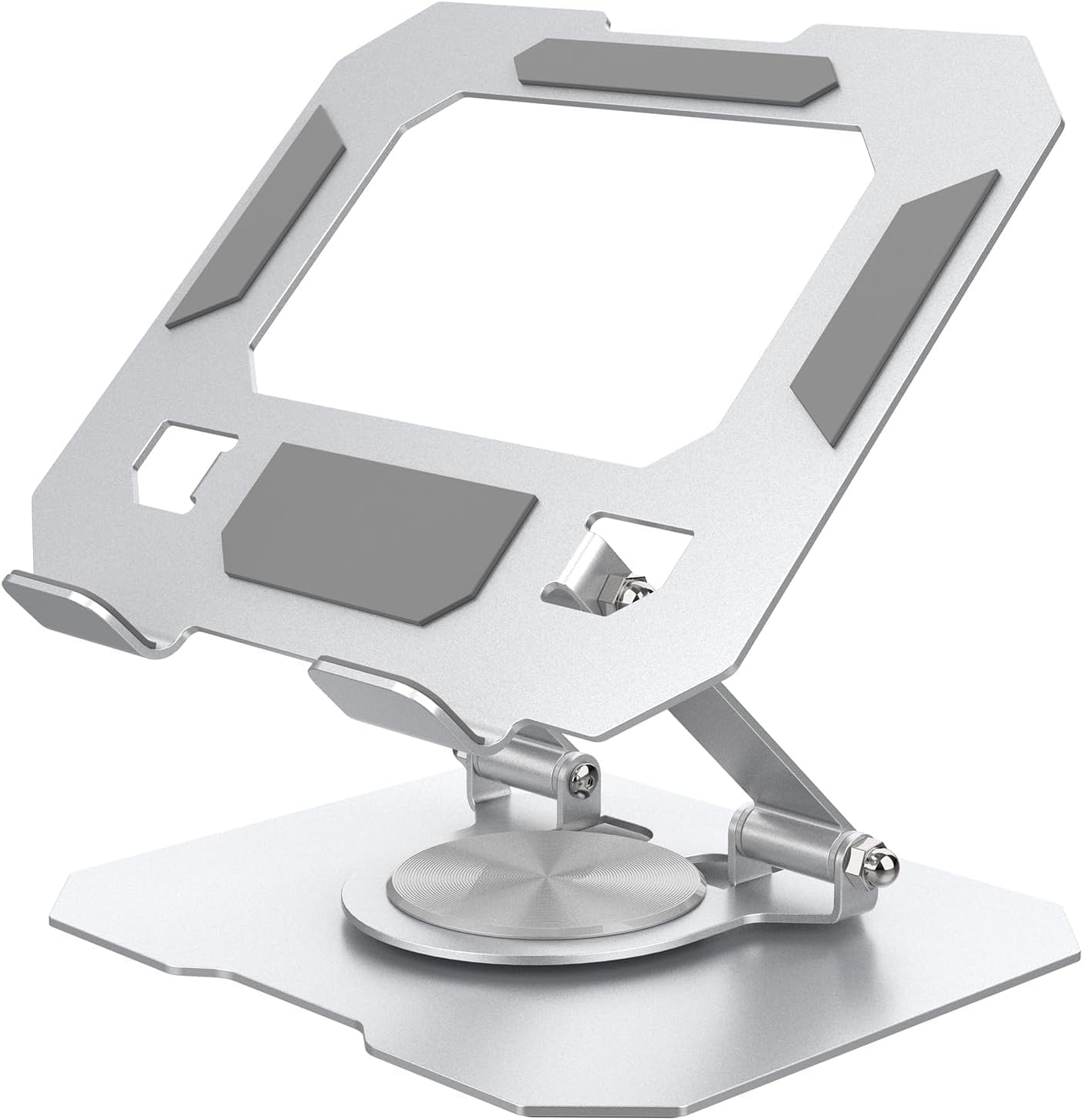 EDNITA Mini Laptop Stand for Desk | Portable Metal PC Desk Stand, Aluminium Cooling Pad Mini Clip Compatible with MacBook Apple Laptop, Lenovo, Dell, Hp, Acer & Other Laptops Pack of-2 (Silver) — Amazon image 4