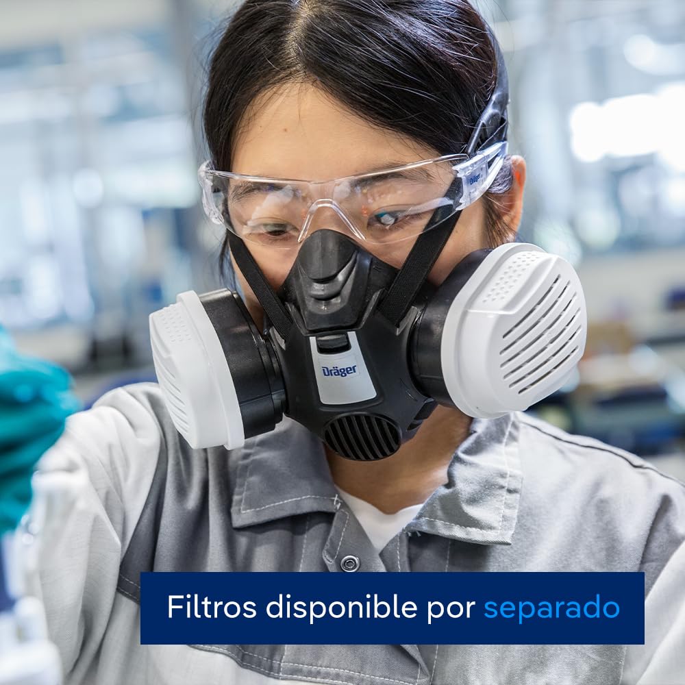 Dräger X-plore 3500 media máscara | Tallas S, M, L | Respirador semimáscara reutilizable para uso con filtros de bayoneta reemplazables