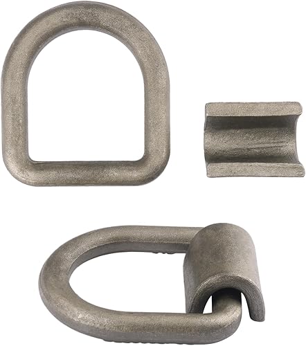Miniatura 3 de Paquete de 6 anillos de soldadura de 12 pulgada en D, anclaje de anillo en D para remolques para asegurar cuatrimotos, vehículos utilitarios,